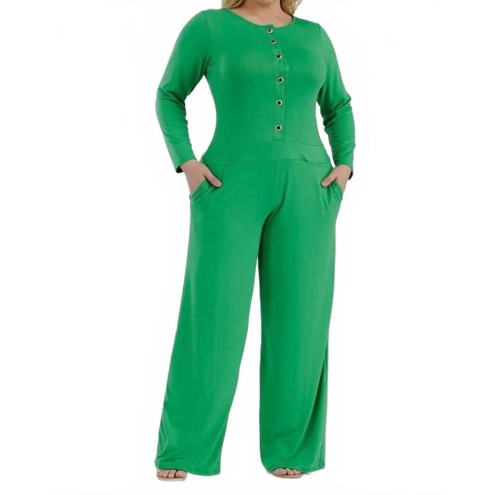 NEW KAREN T DESIGN mareselle jumpsuit in green